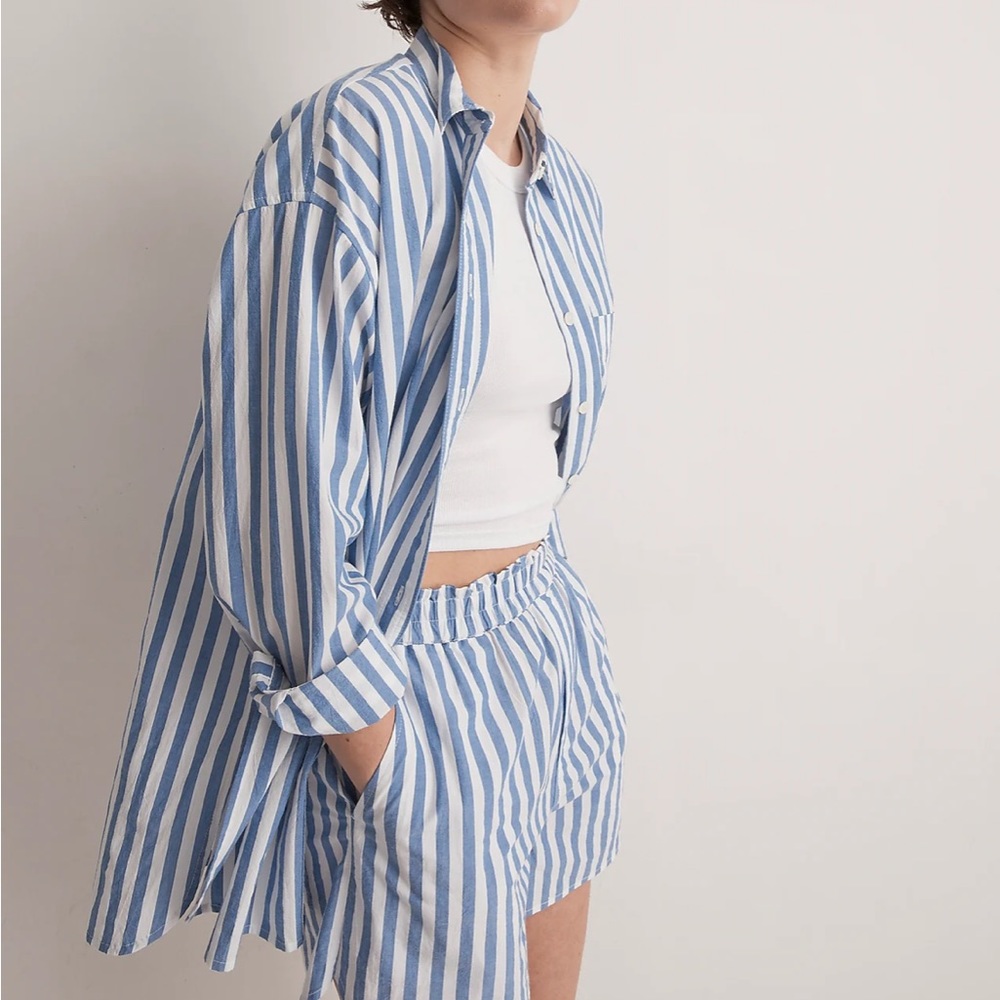 Madewell Blue & White Striped Button Down | New with tags
